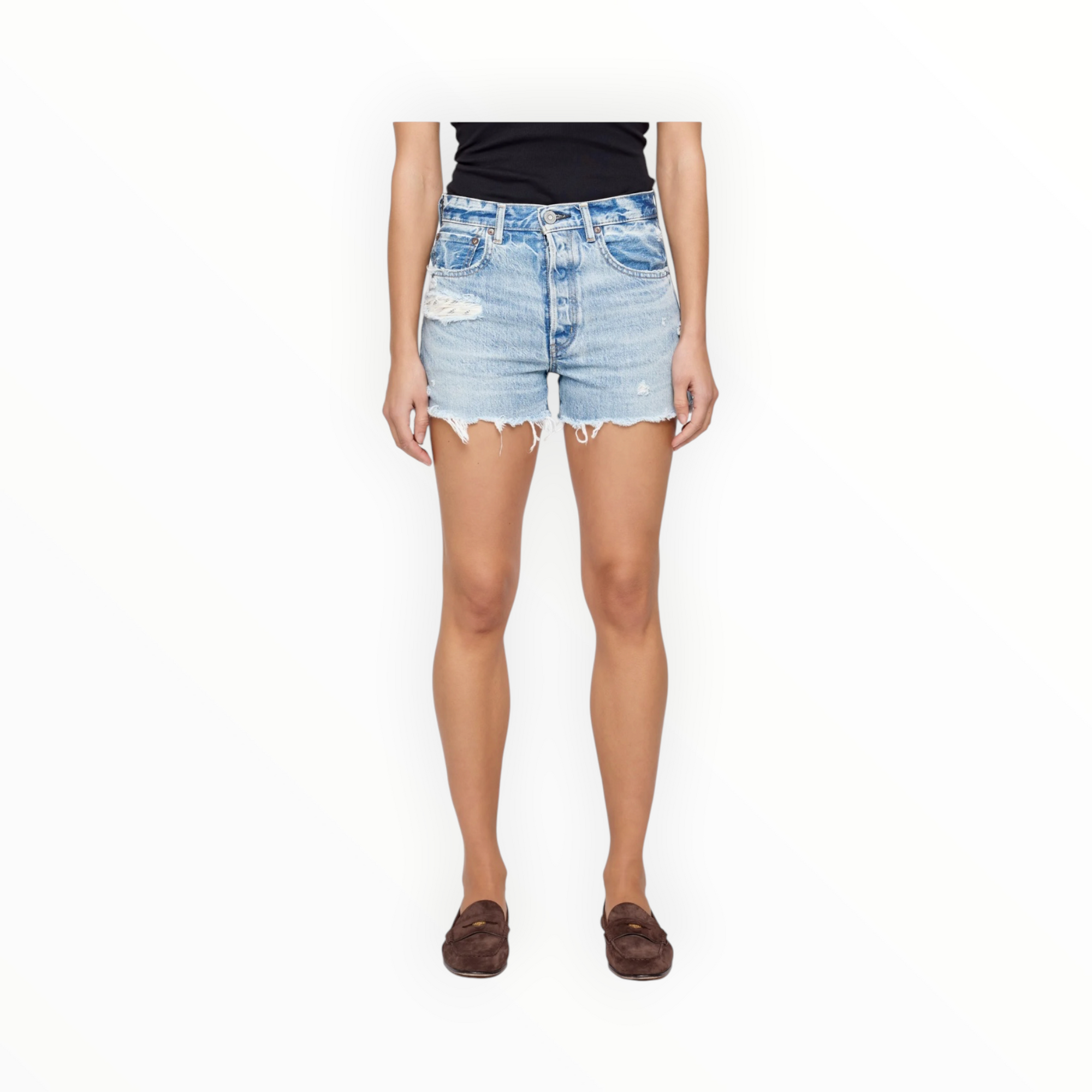 Moussy Vintage Ridgemere Shorts - Light Blue