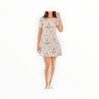 Sail To Sable Cream Batik Short Sleeve Dress