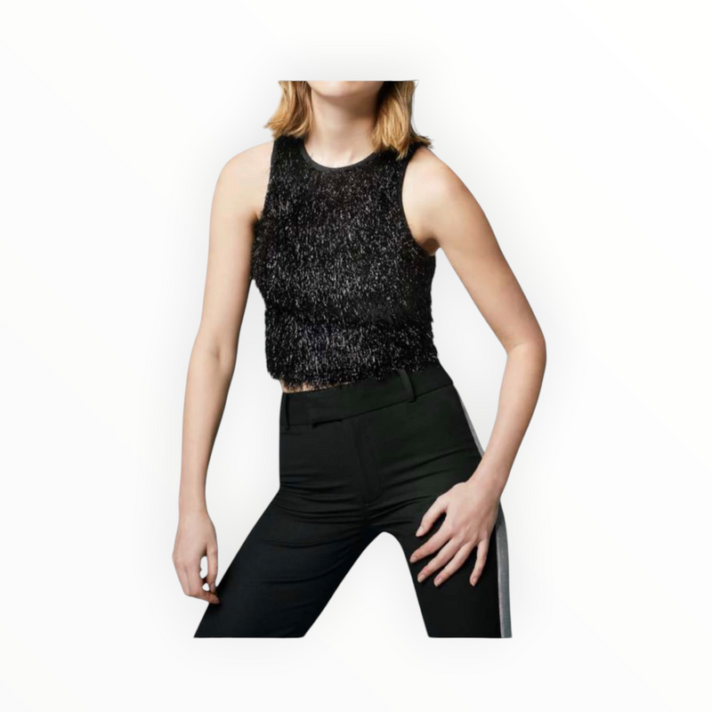 Smythe Tinsel Metallic Tank - Black
