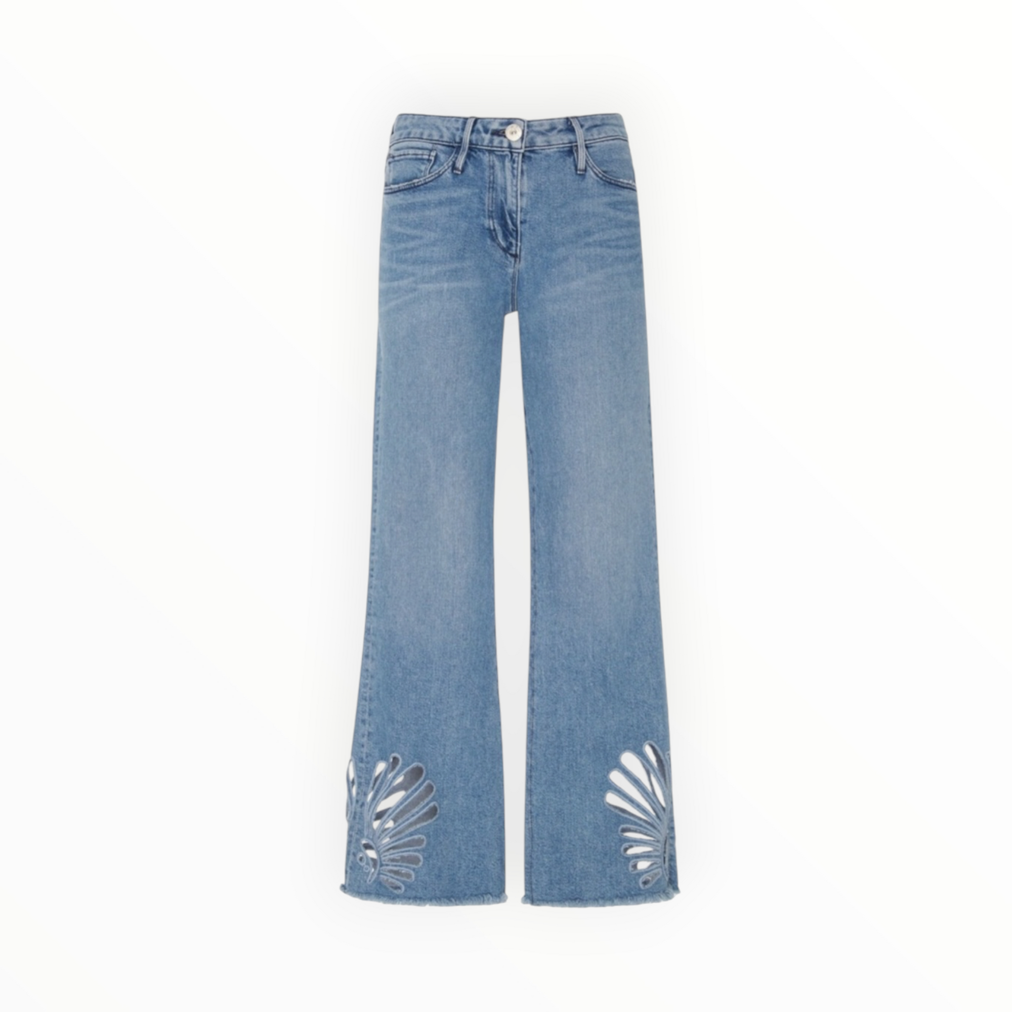 3x1 Freja Crop Bell Jeans - Elkhorn