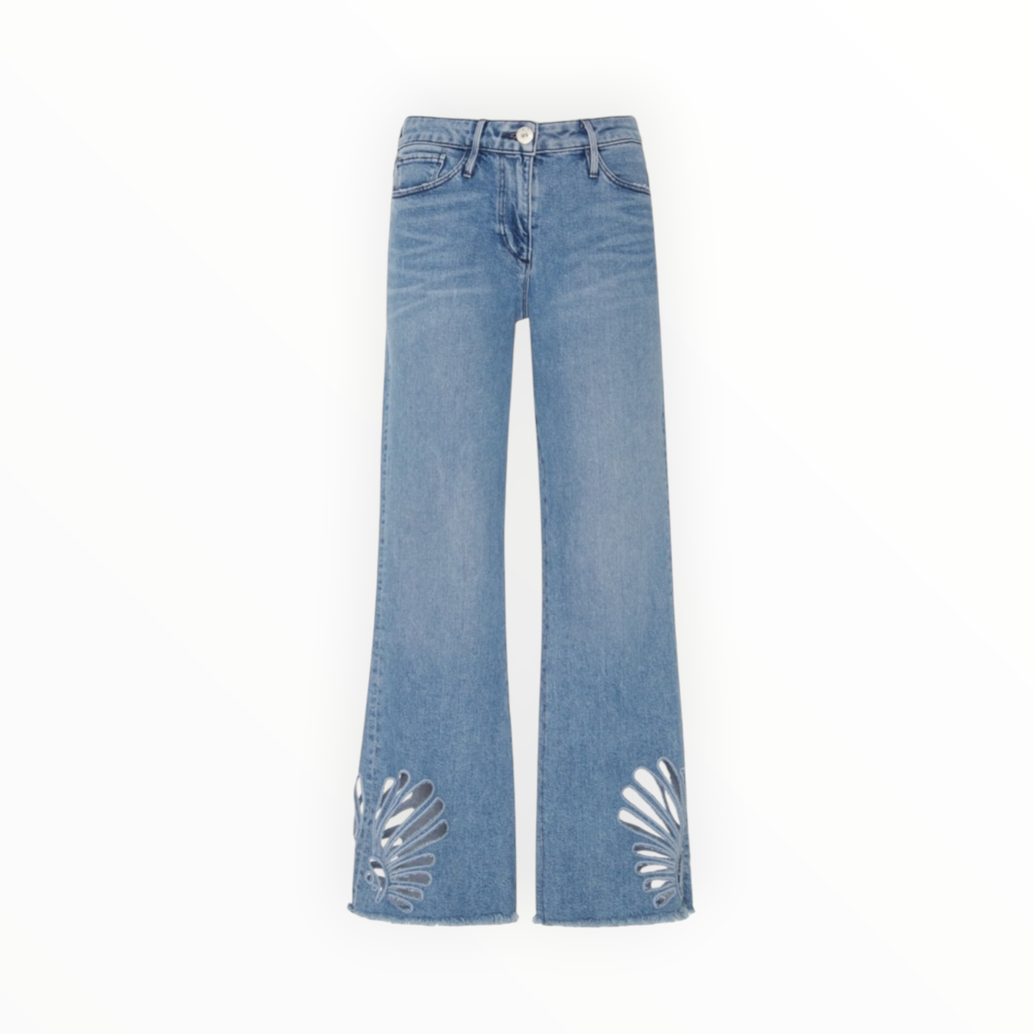 3x1 Freja Crop Bell Jeans - Elkhorn