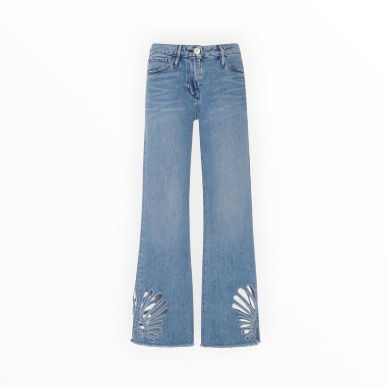 3x1 Freja Crop Bell Jeans - Elkhorn