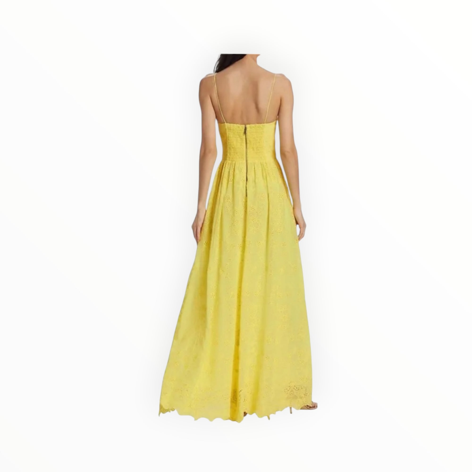 alice + olivia Juniper Tie Strap Dress - Lemon