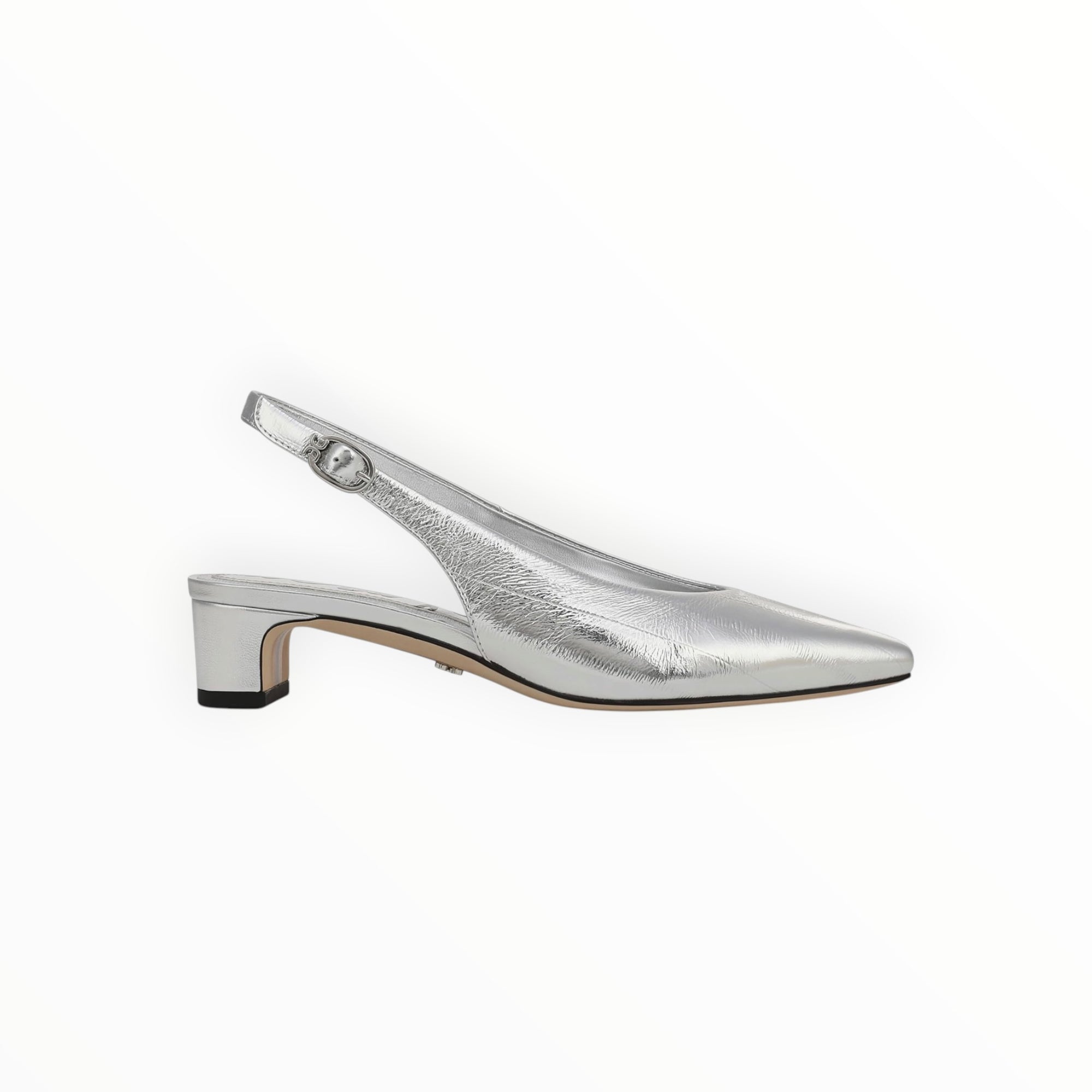 Sam Edelman Ronnie Slingback Heel - Silver Leather