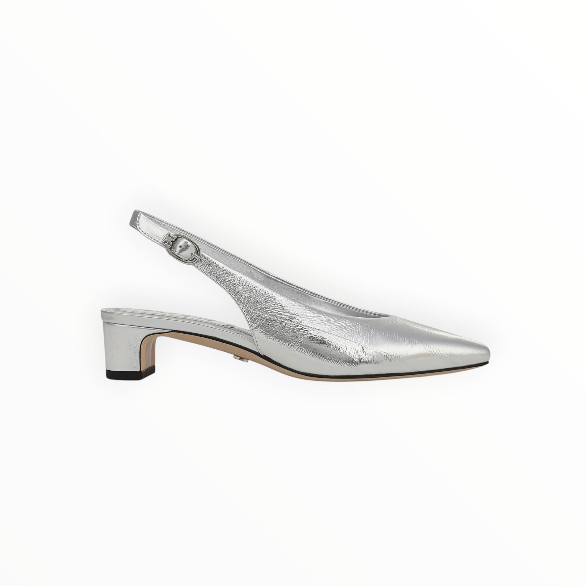Sam Edelman Ronnie Slingback Heel - Silver Leather