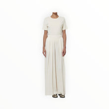 Raquel Allegra Silk Jacquard Athena Pant - Cream