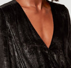 Frame Metallic Velvet Dress - Noir