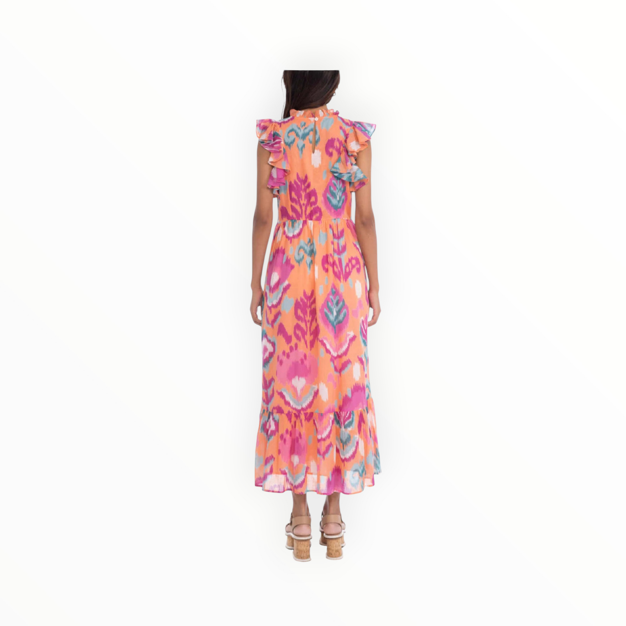 Banjanan Hannah Dress - Ikat Floral Spice