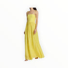 alice + olivia Juniper Tie Strap Dress - Lemon