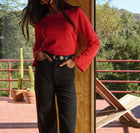 Nation Ltd Tavin Tie Back Top - Poinsettia