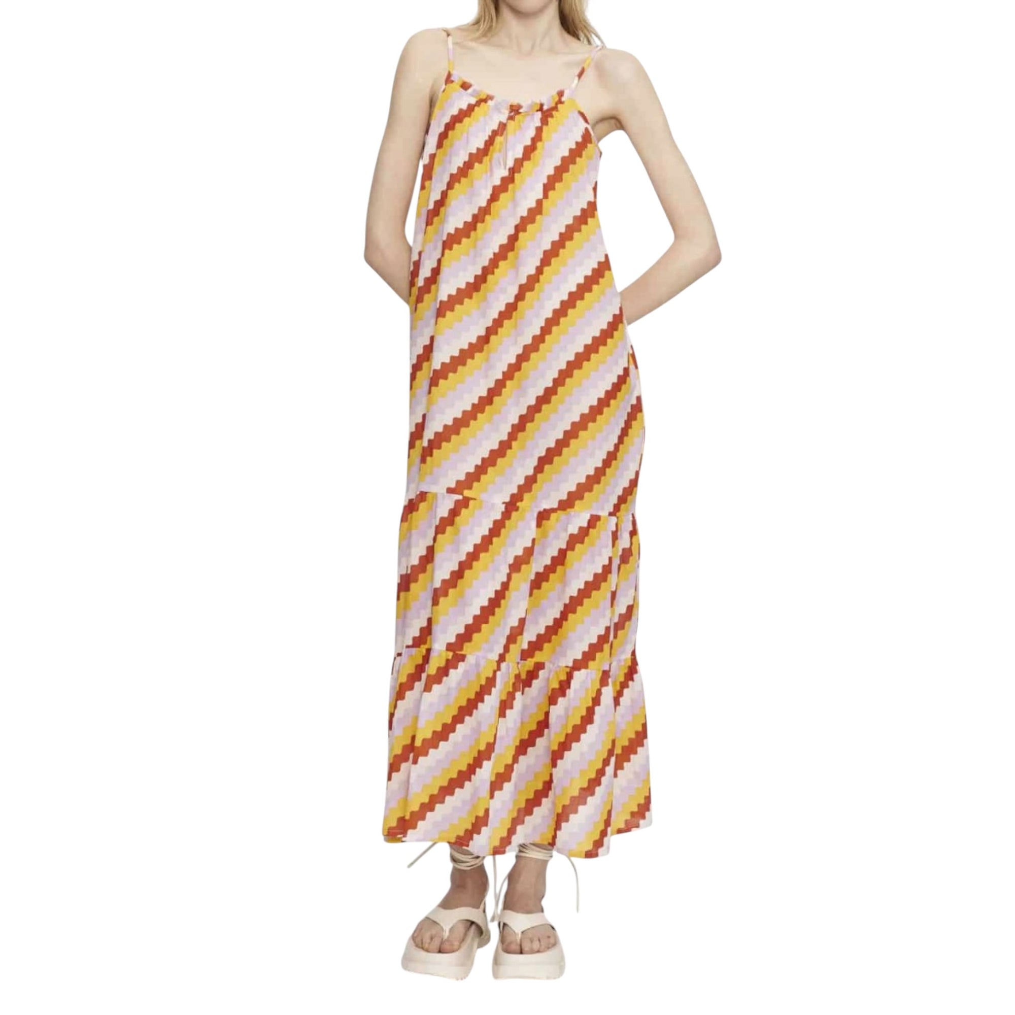 Compañia Fantastica Beach Zigzag Print Dress