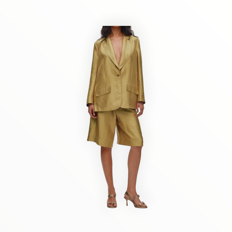 Rabens Saloner Alona Woven Jacket - Gold