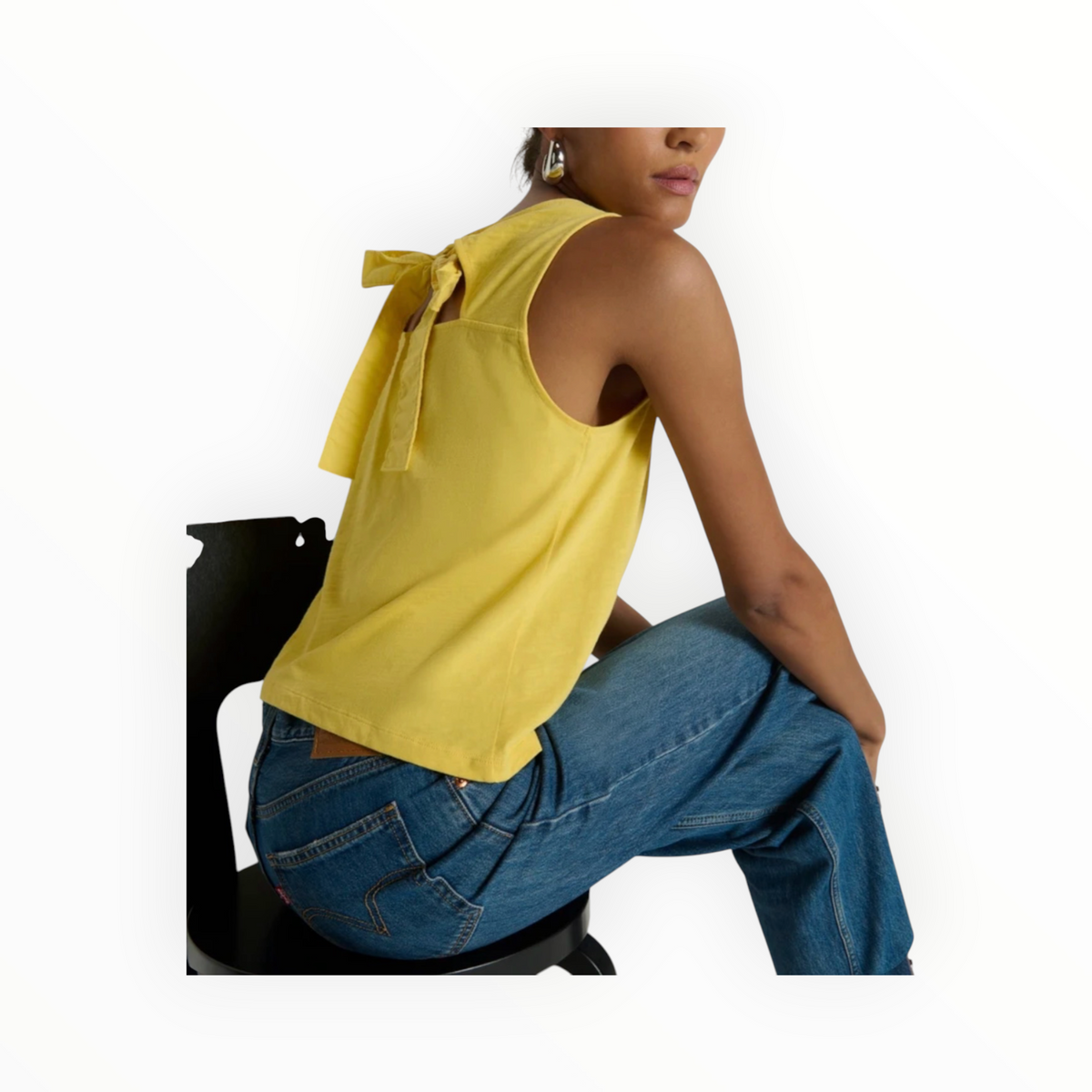Nation Ltd Sammi Tie Back Tank - Sunshine