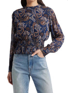 Cleobella Noreen Blouse - Paisley Nutmeg Navy