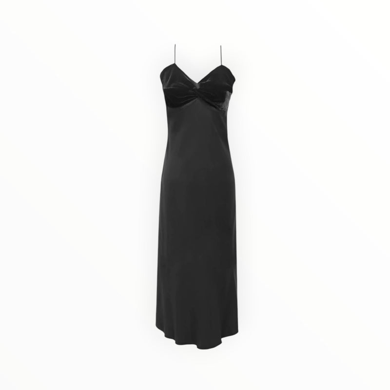 Gold Hawk Goldie Long Bias Dress - Black