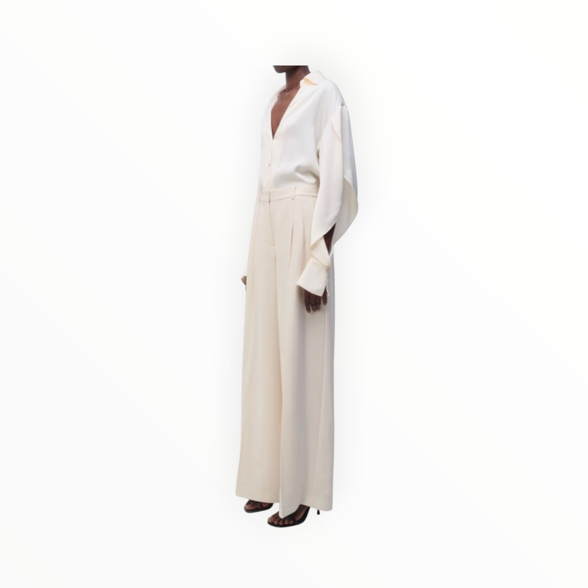 SIMKHAI Yanna Open Sleeve Shirt - Natural White