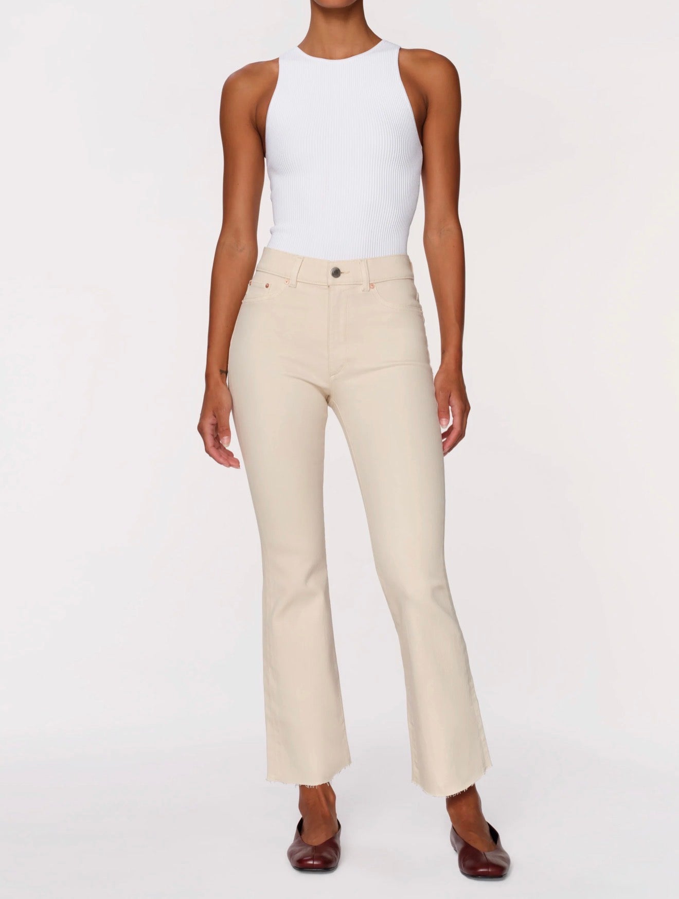 DL1961 Bridget Boot High Rise Instasculpt™ 27" Jeans - Flax