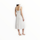Du Paradis Sleeveless Linen Midi Dress - White