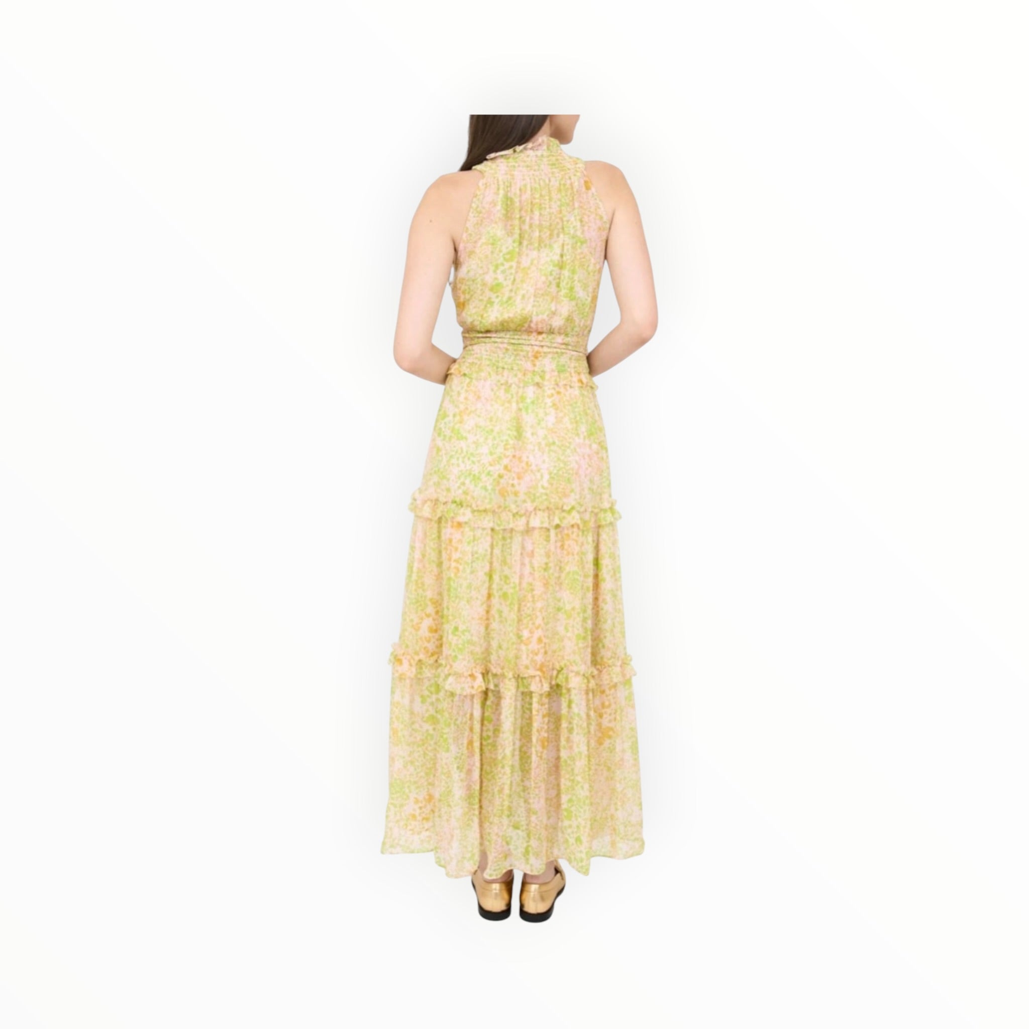 Christy Lynn Amanda Dress - Lime Leopard
