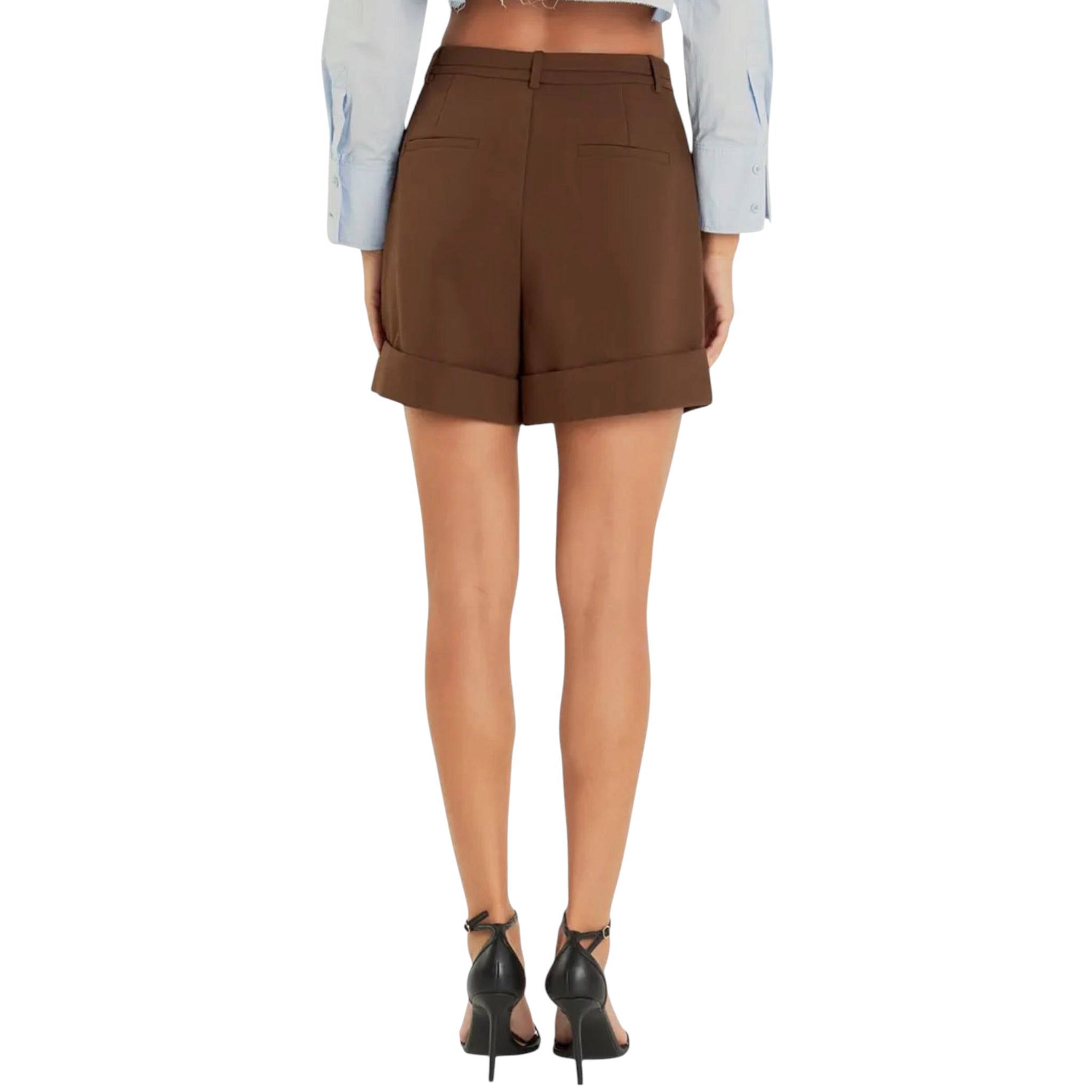 endless rose Belted Shorts - Espresso