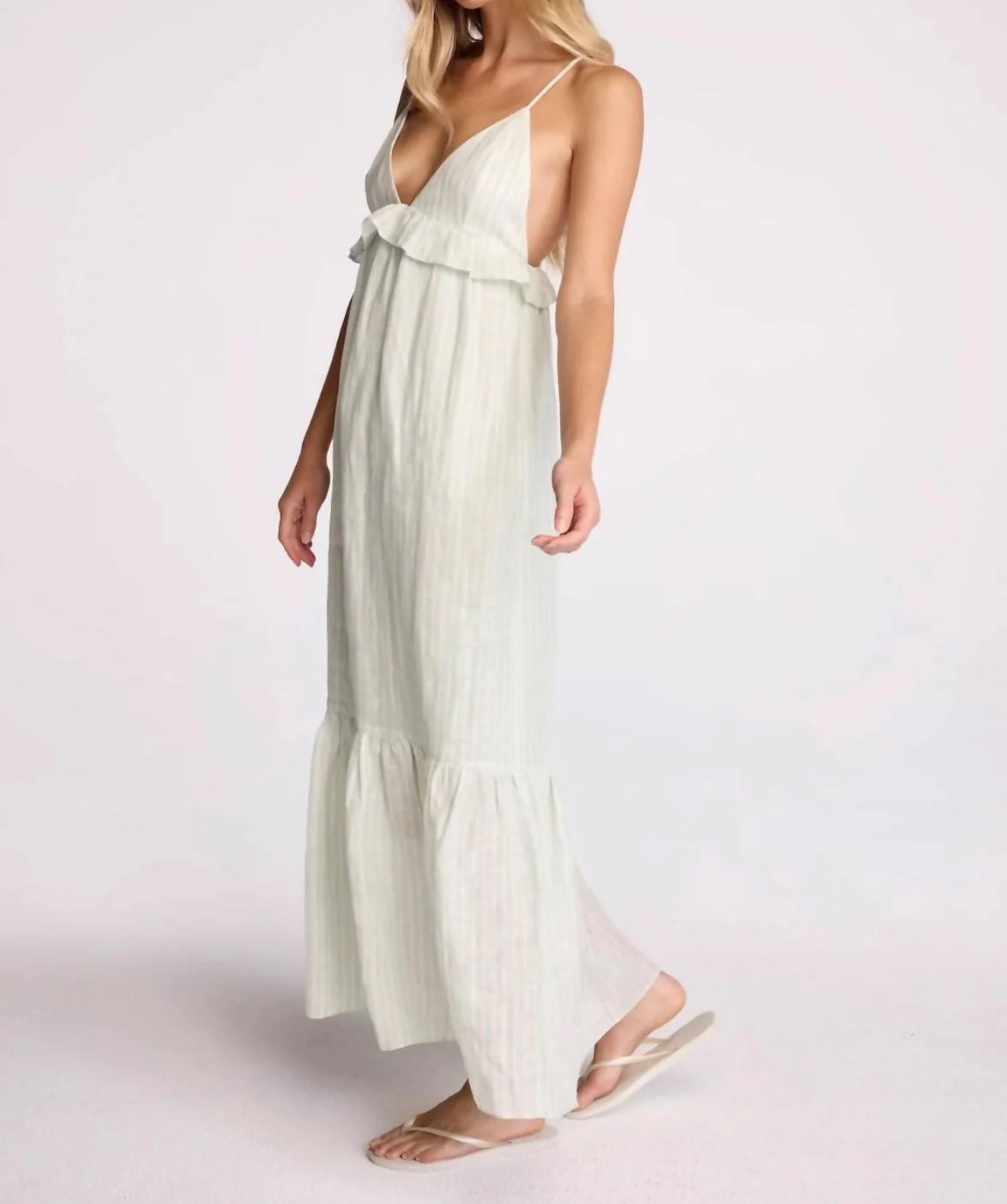 sundays Marceline Dress - Seafoam Stripe