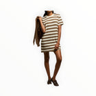perfectwhitetee Rhet Dress - Mocha/Natural Stripe