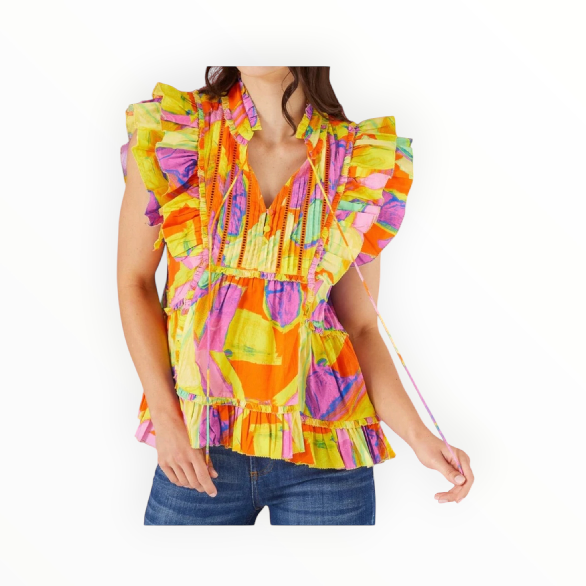 Alivia The Tina Top - Colorblock Multi