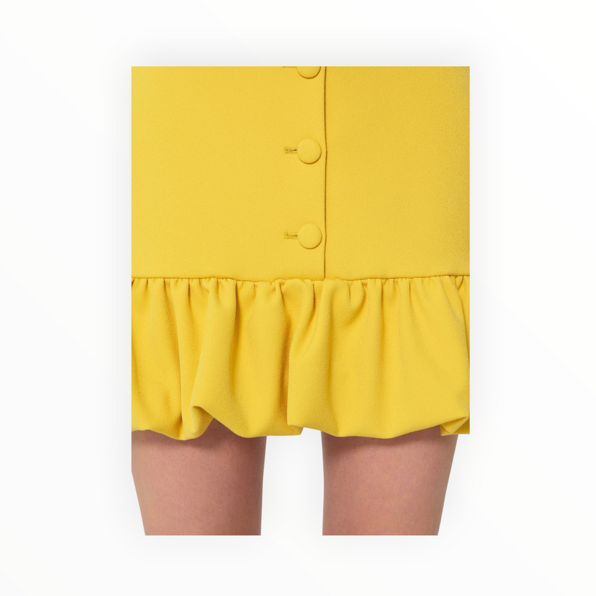 Tara Jarmon Josie in a Frothy Crepe Skirt - Yellow