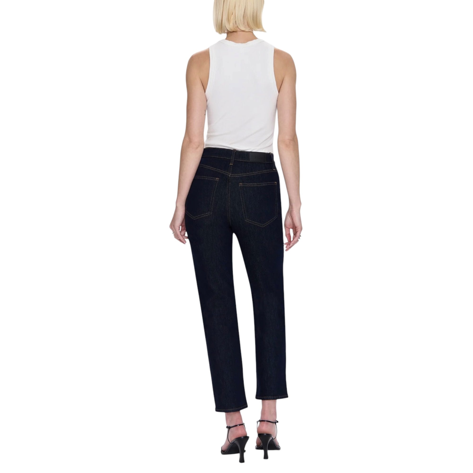 Pistola Bri Ankle High Rise Slim Straight Jean - Nightfall