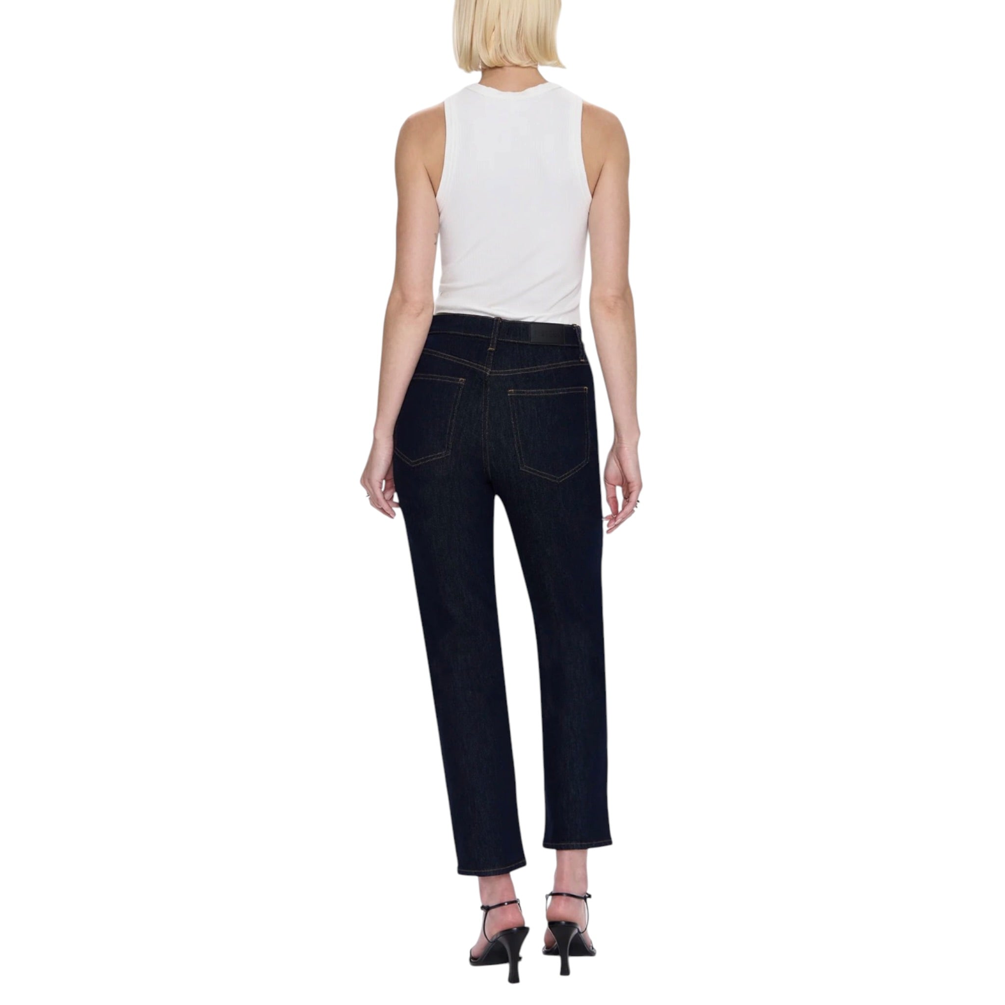 Pistola Bri Ankle High Rise Slim Straight Jean - Nightfall
