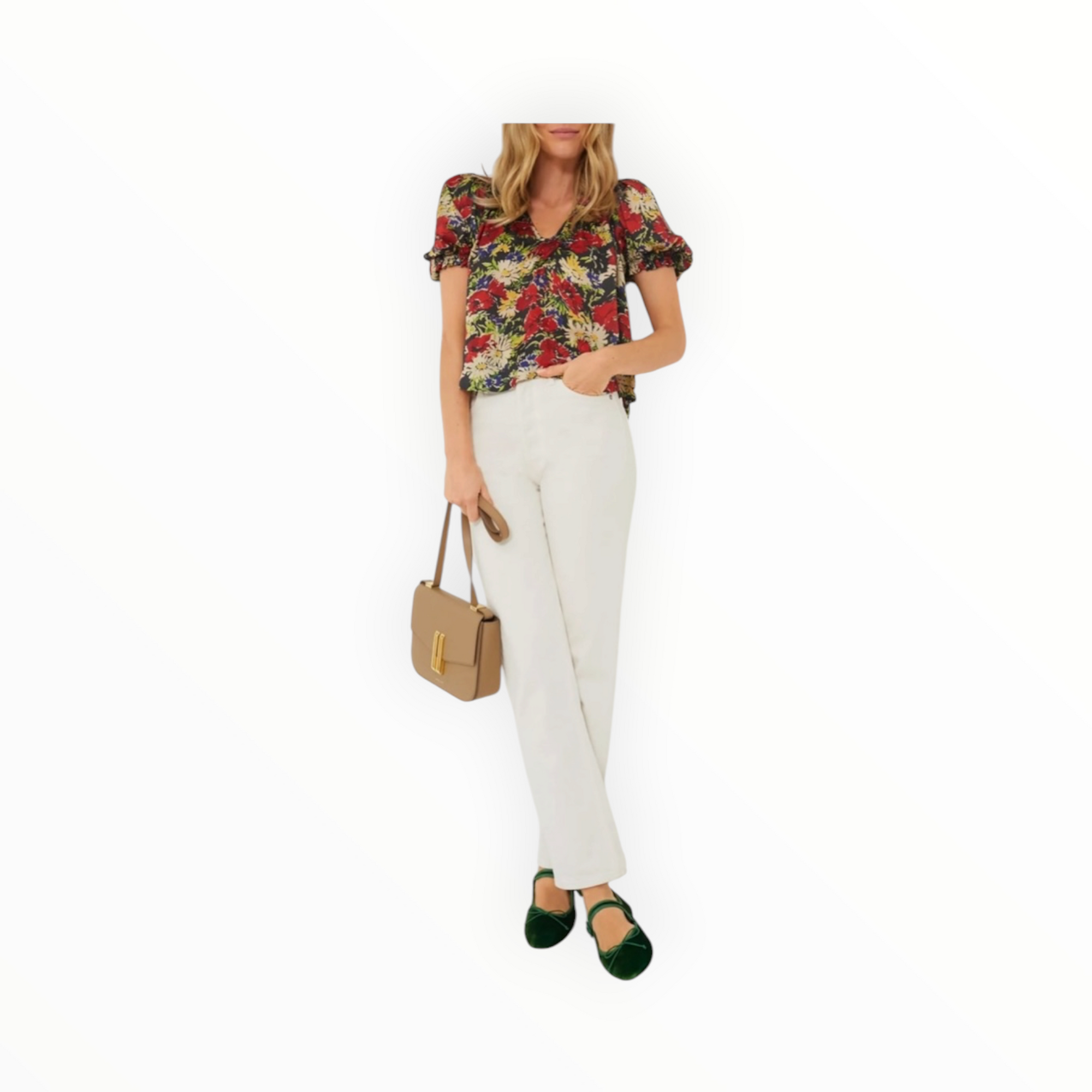 The Great. The Ponder Top - Hidden Garden Floral
