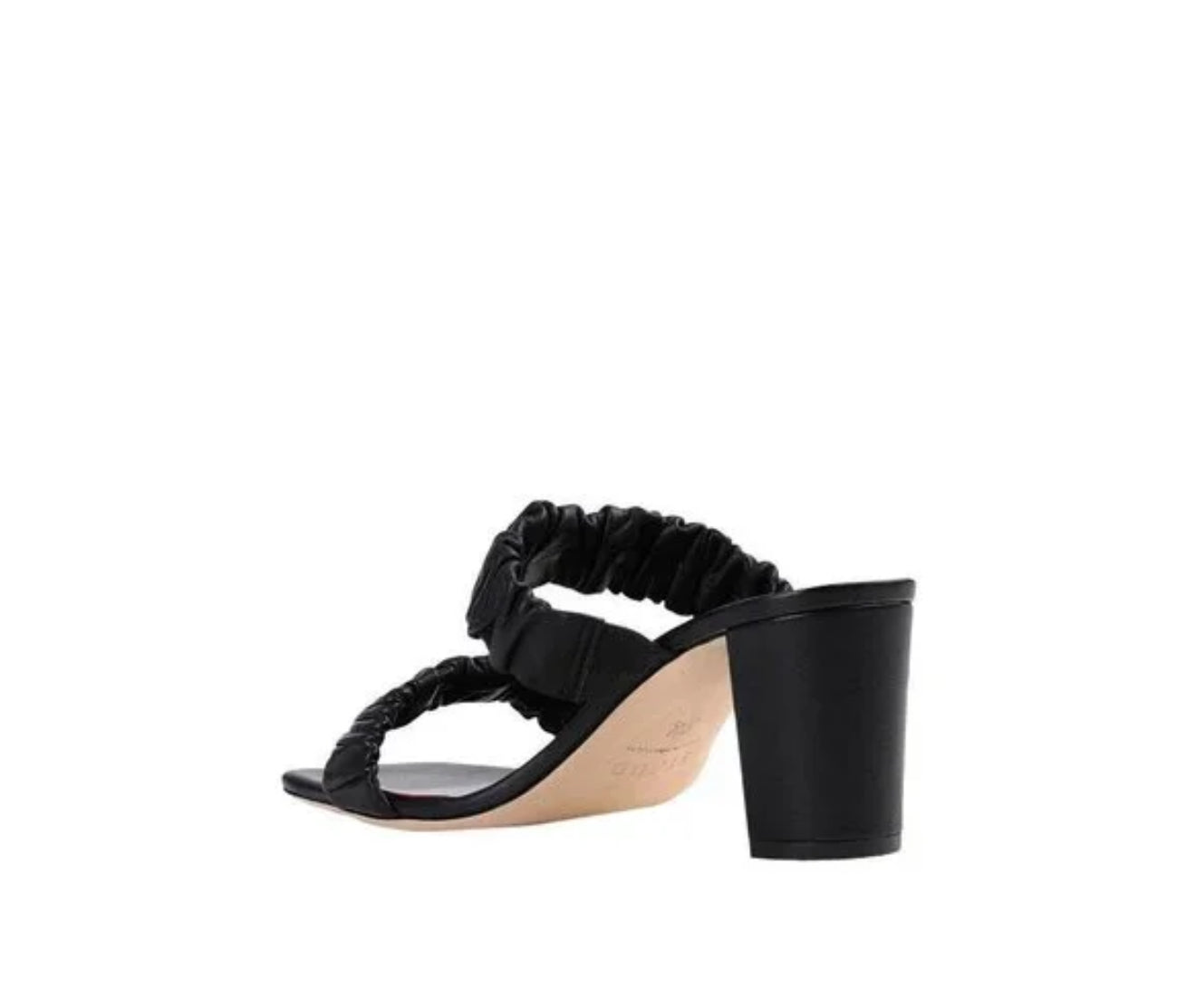STAUD Frankie Ruched Sandal - Black