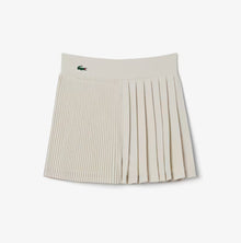 Lacoste Women's Pleated Lined Tennis Shorts - Grey/Yellow
