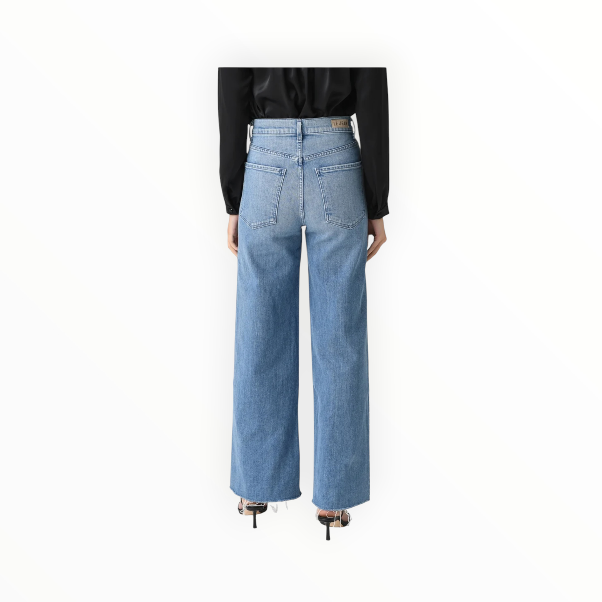 LE JEAN Diamond Column Jean - Crystal Blue