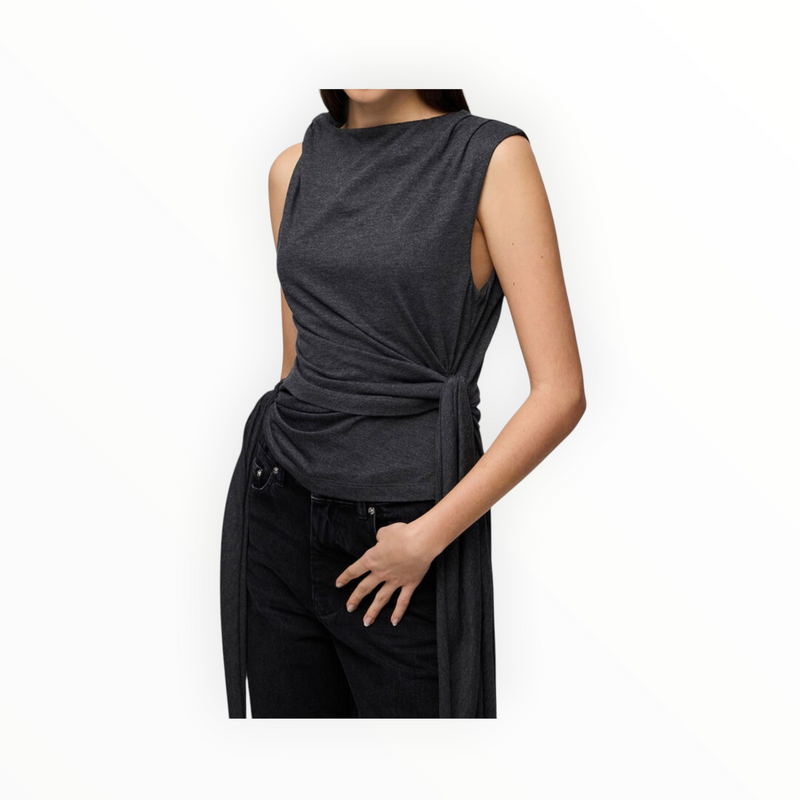 GANNI Phantom Top - Grey Jersey