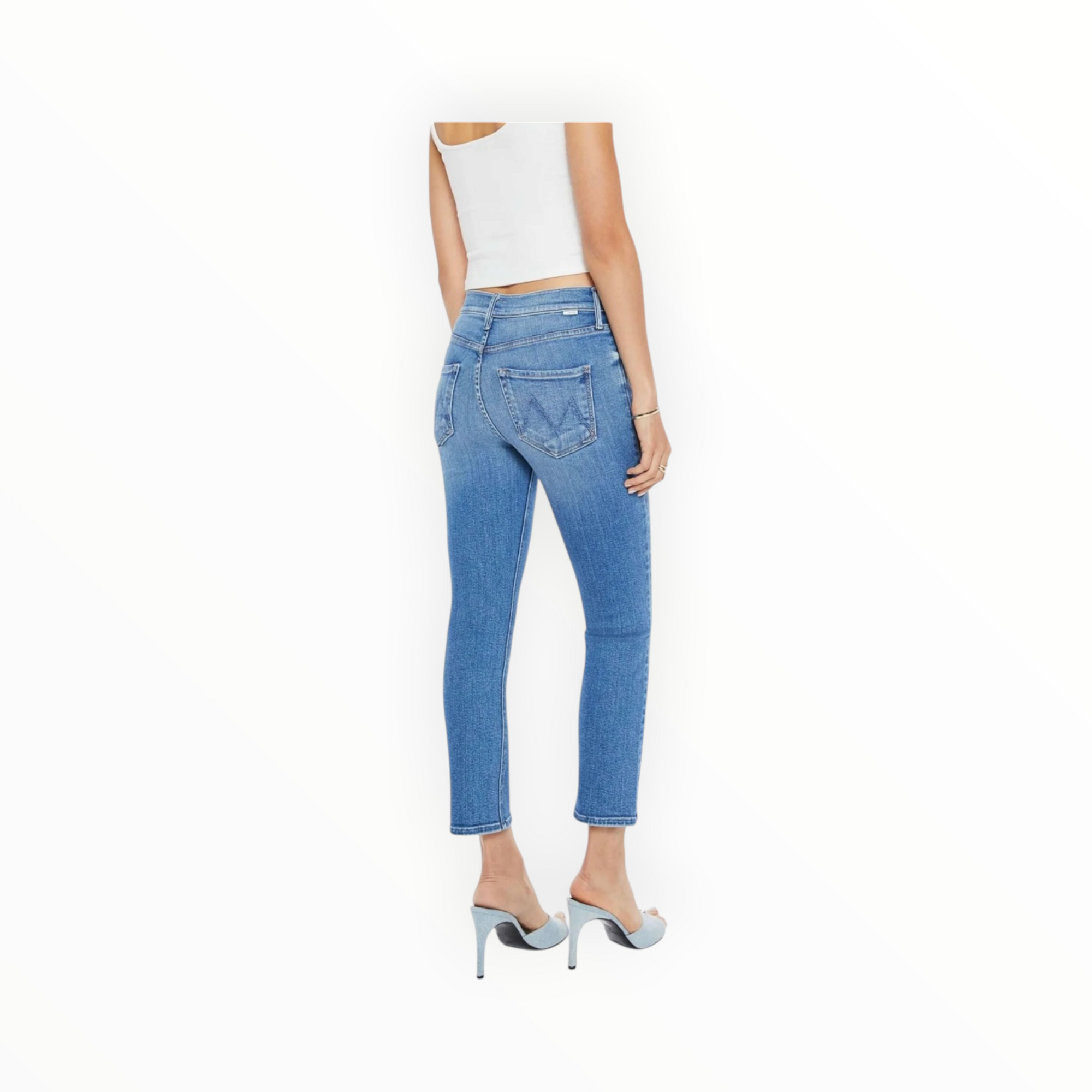 Mother Mid Rise Dazzler Crop - Ready, Set, Go!