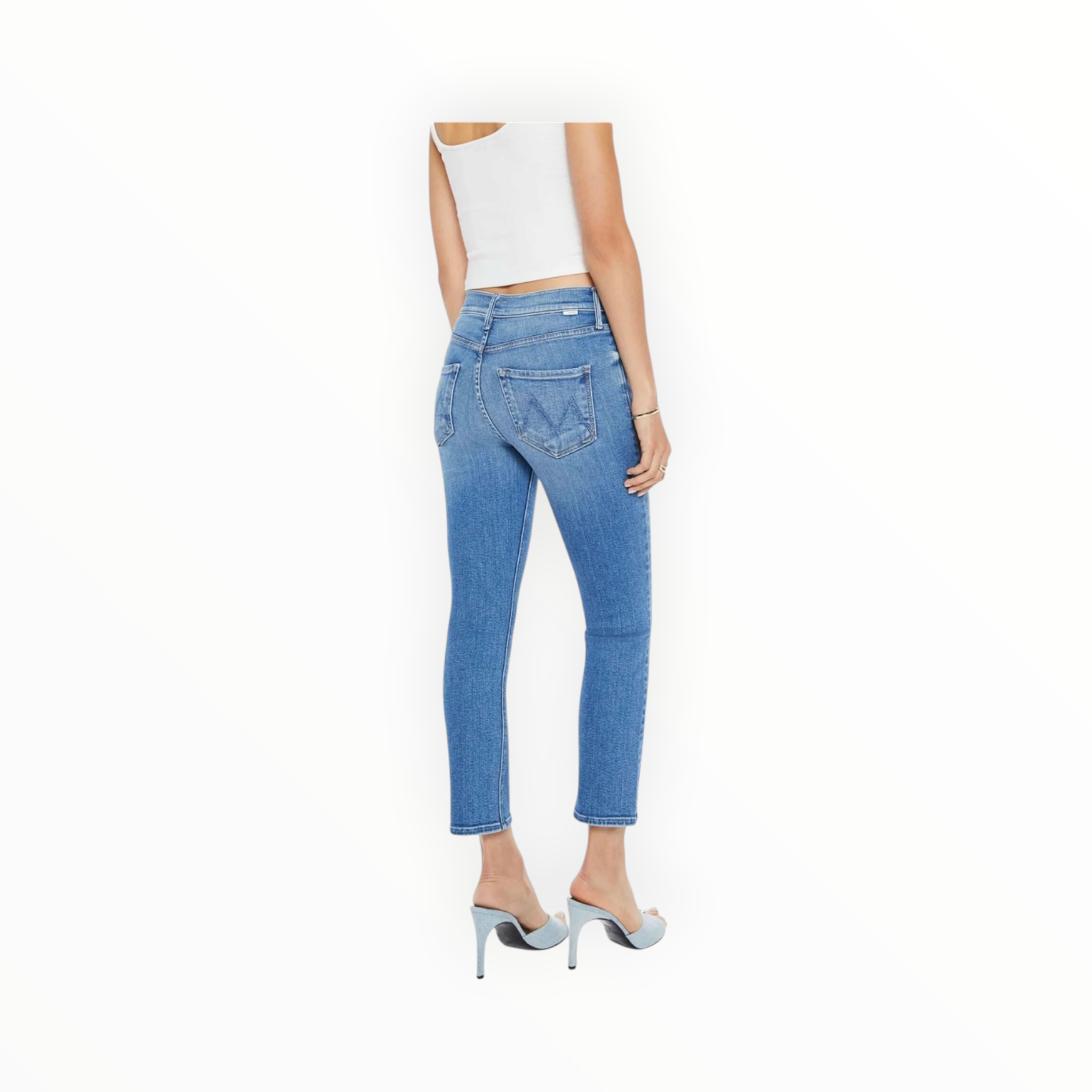 Mother Mid Rise Dazzler Crop - Ready, Set, Go!