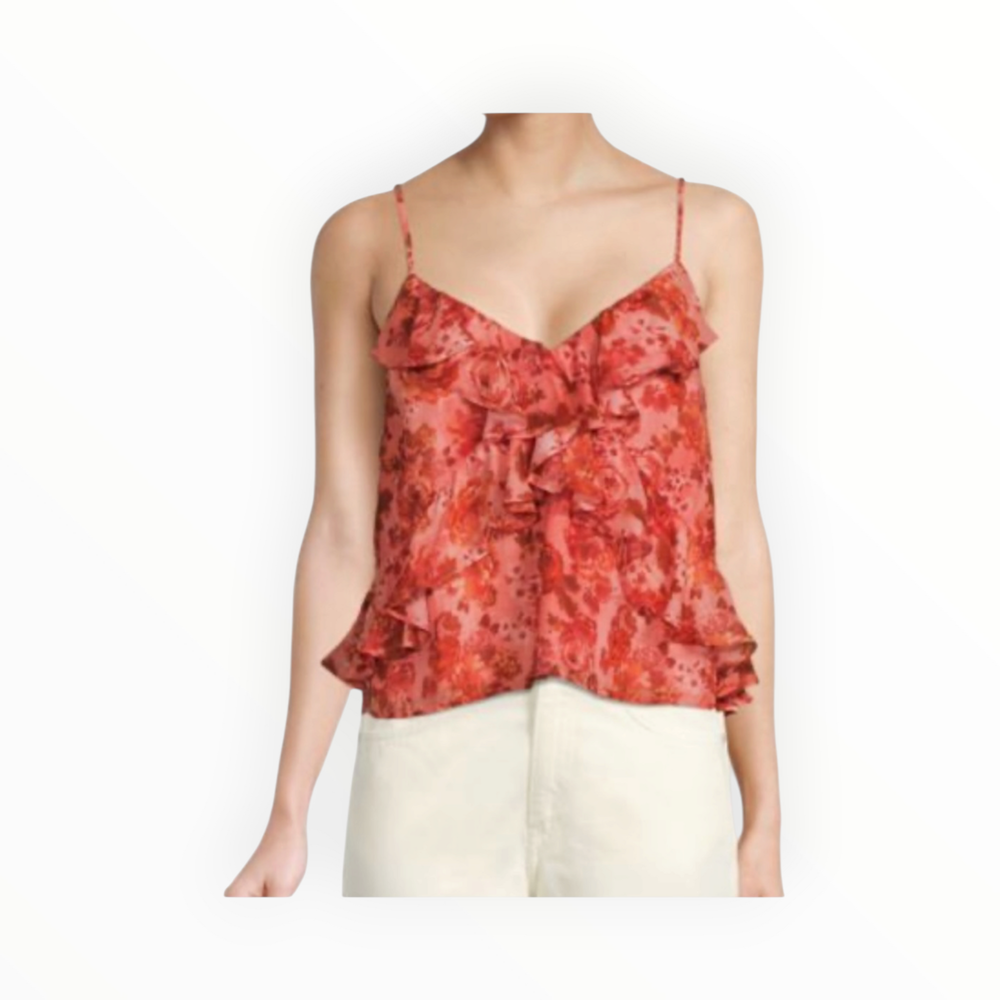 Cami NYC Eberly Floral Ruffle Silk Top