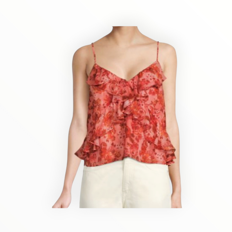 Cami NYC Eberly Floral Ruffle Silk Top