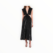 A.L.C. Alexis Sequined Cut Out Midi Dress - Black