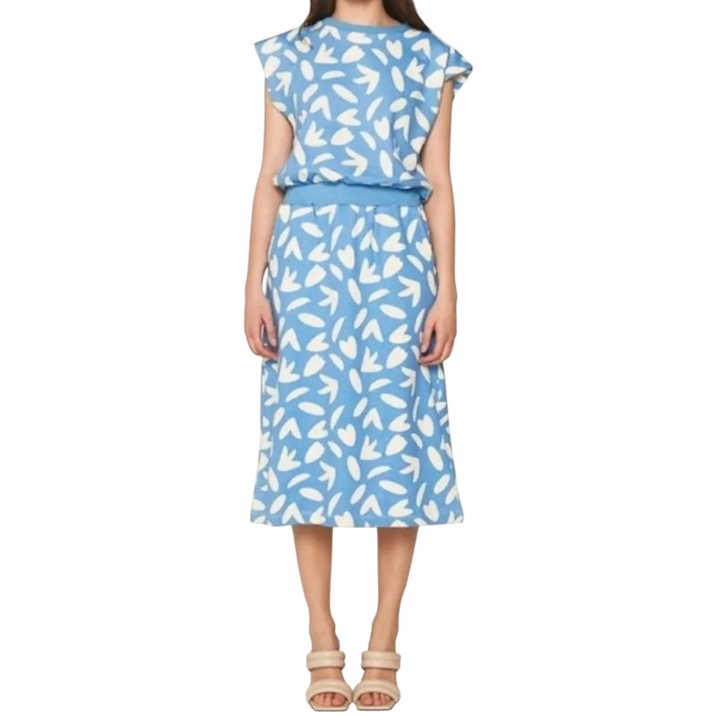 Compañia Fantastica Petal Print Dress - Blue/White