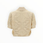 (nude) S/S Lace Knit Polo - Off White