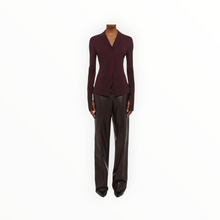 Helmut Lang Blazer Top - Mahogany