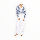 Line the Label Polly Floral Cardigan- Bluebell Bouquet