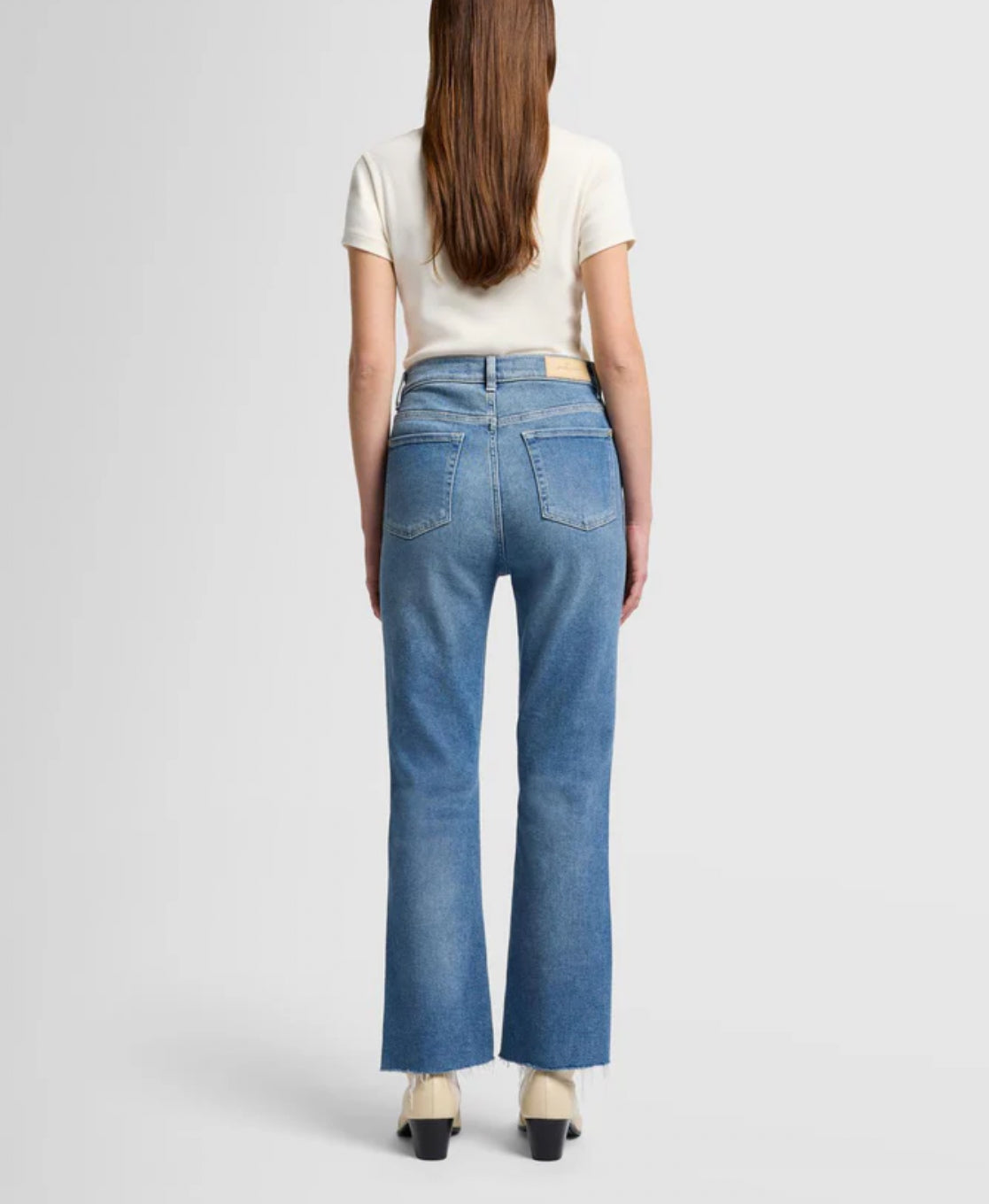 7 For All Mankind Luxe Vintage High Waist Slim Kick - Be My Baby