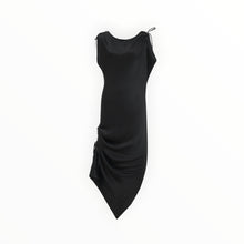 Gold Hawk Silvia Ruched Silk Dress - Black