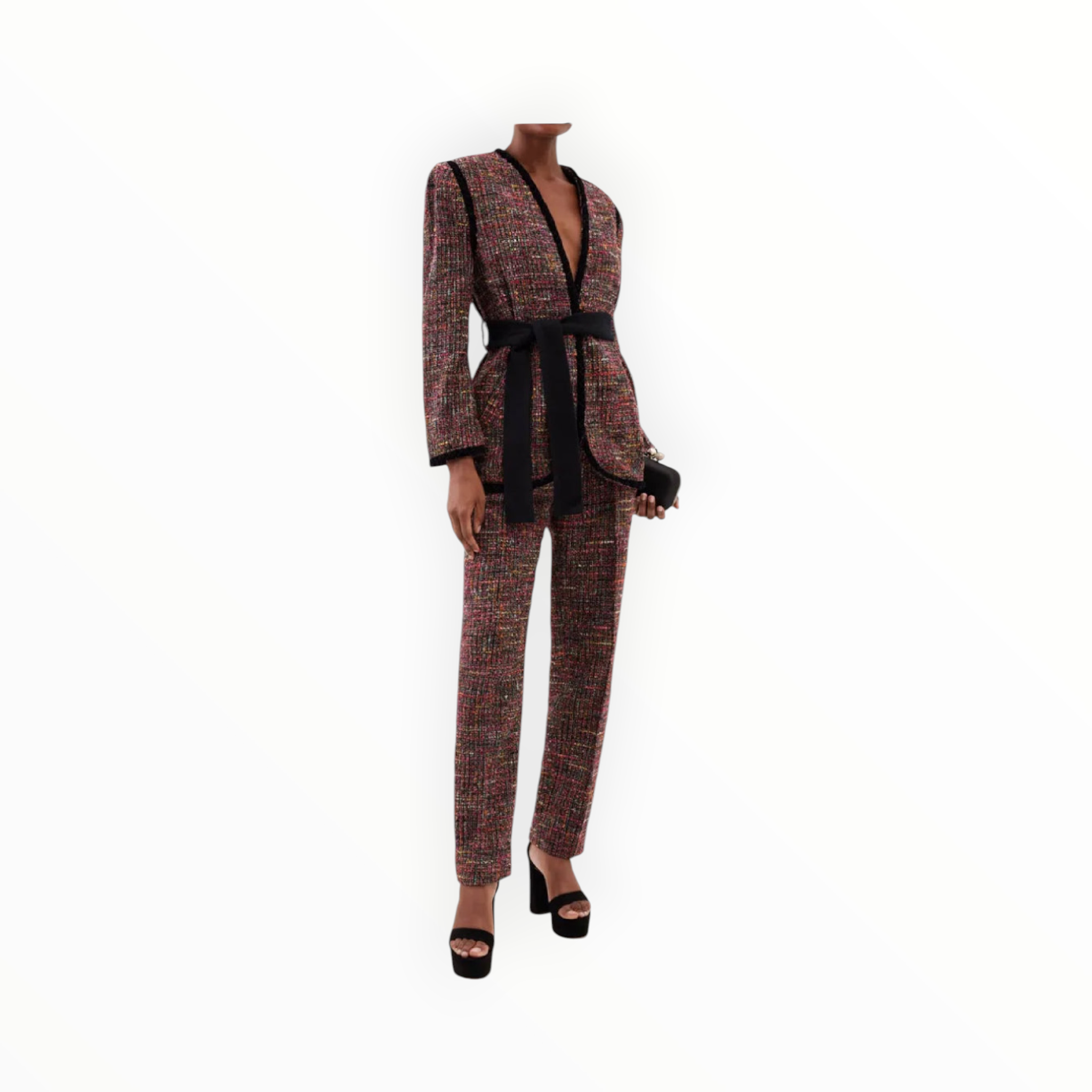 Saloni Multi Tweed Maxima Trouser - Motley