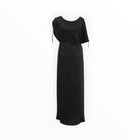 Gold Hawk Silvia Ruched Silk Dress - Black
