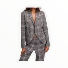Marissa Webb Perrie Blazer - Steel Plaid