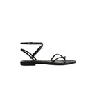 Sam Edelman Ellina Strappy Flat Sandal - Black Leather